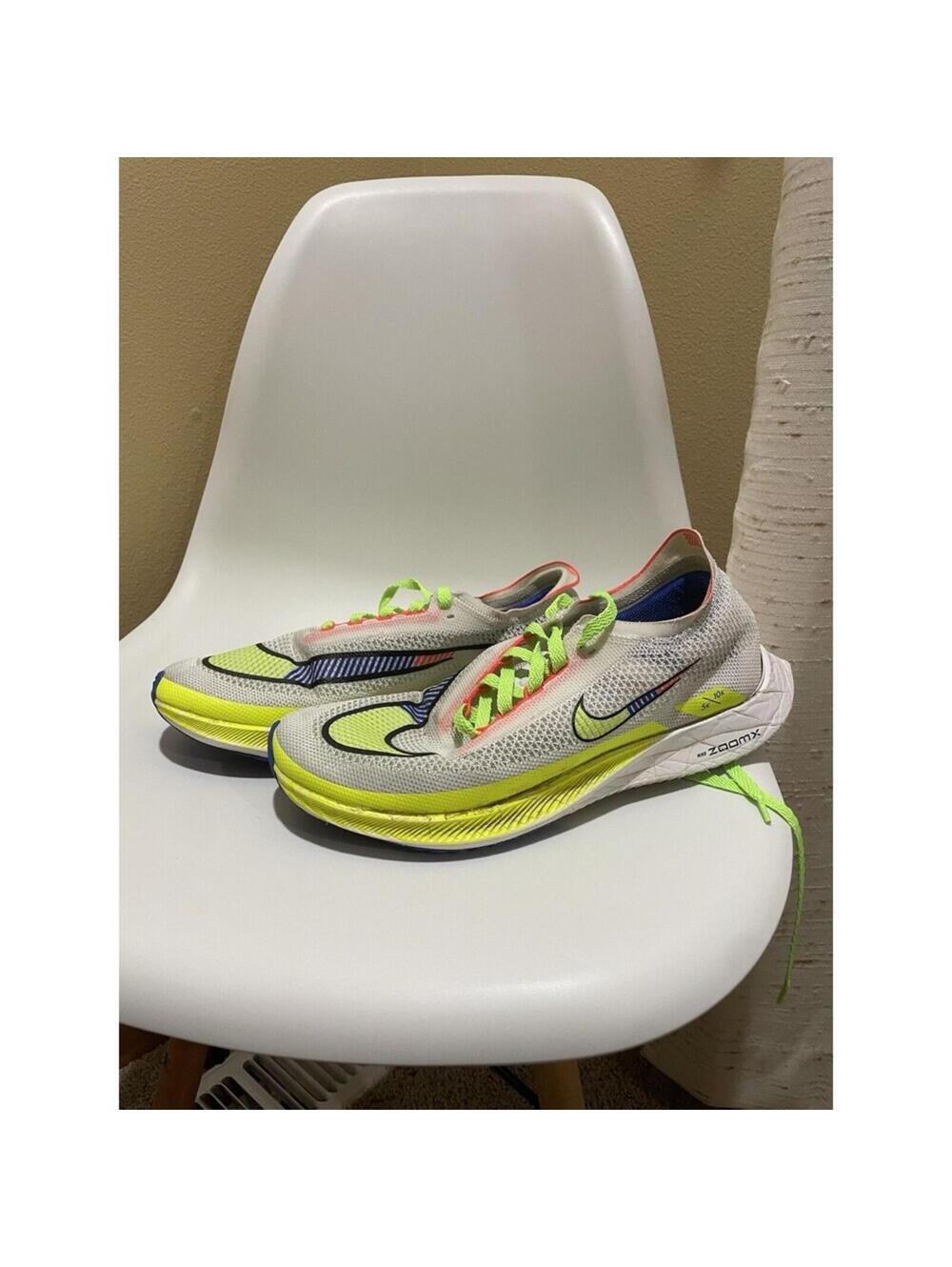 Nike ZoomX Streakfly Premium DX1626 100 Men's Size 11.5 White Volt Racer Shoes